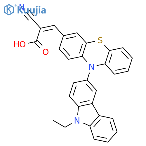 2-Propenoic acid, 2-cyano-3-[10-(9-ethyl-9H-carbazol-3-yl)-10H-phenothiazin-3-yl]- structure