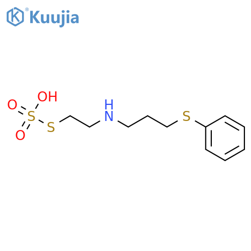 Thiosulfuric acid (H2S2O3), S-[2-[[3-(phenylthio)propyl]amino]ethyl] ester structure