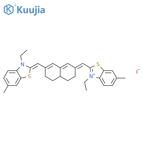 3-ethyl-2-([7-([3-ethyl-6-methyl-1,3-benzothiazol-2(3h)-ylidene]methyl)-4,4a,5,6-tetrahydro-2(3h)-naphthalenylidene]methyl)-6-methyl-1,3-benzothiazol-3-ium iodide structure