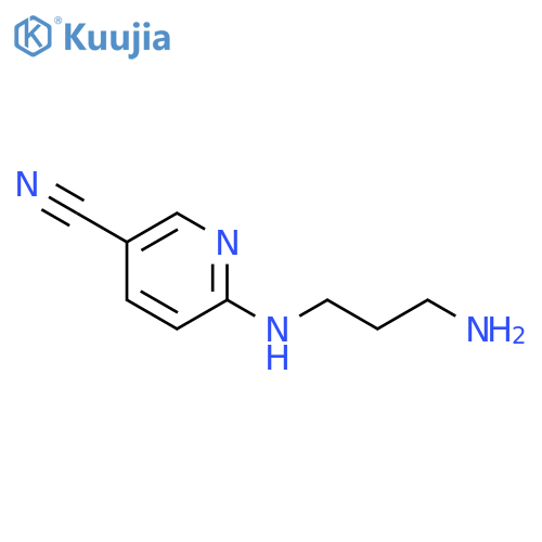 6-(3-aminopropyl)aminopyridine-3-carbonitrile structure