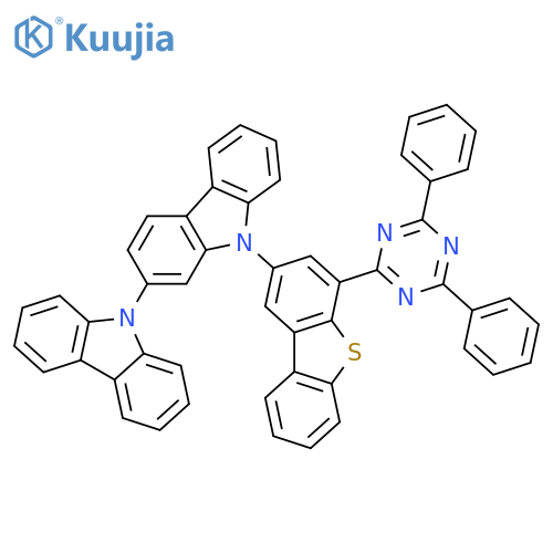 2,9'-Bi-9H-carbazole, 9-[4-(4,6-diphenyl-1,3,5-triazin-2-yl)-2-dibenzothienyl]- structure