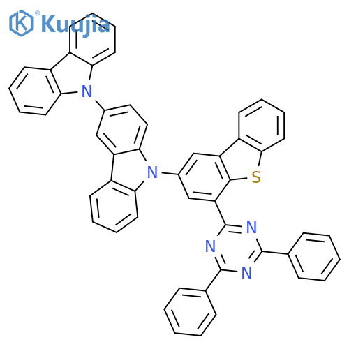3,9'-Bi-9H-carbazole, 9-[4-(4,6-diphenyl-1,3,5-triazin-2-yl)-2-dibenzothienyl]- structure