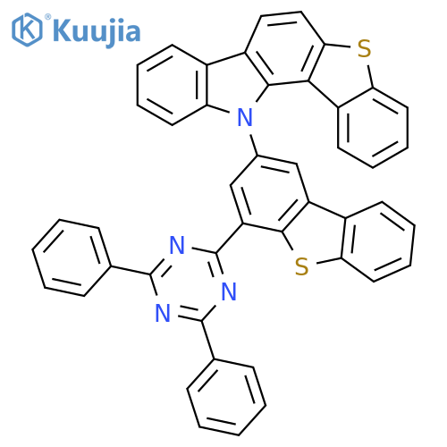 12H-[1]Benzothieno[3,2-a]carbazole, 12-[4-(4,6-diphenyl-1,3,5-triazin-2-yl)-2-dibenzothienyl]- structure