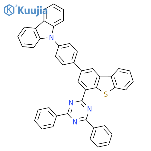 9H-Carbazole, 9-[4-[4-(4,6-diphenyl-1,3,5-triazin-2-yl)-2-dibenzothienyl]phenyl]- structure