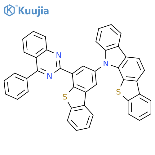 12H-[1]Benzothieno[2,3-a]carbazole, 12-[4-(4-phenyl-2-quinazolinyl)-2-dibenzothienyl]- structure