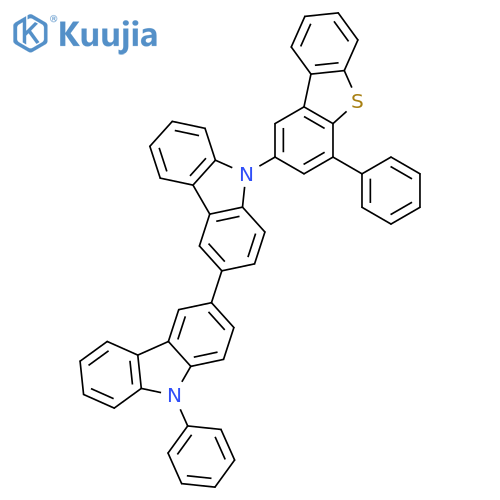 3,3'-Bi-9H-carbazole, 9-phenyl-9'-(4-phenyl-2-dibenzothienyl)- structure