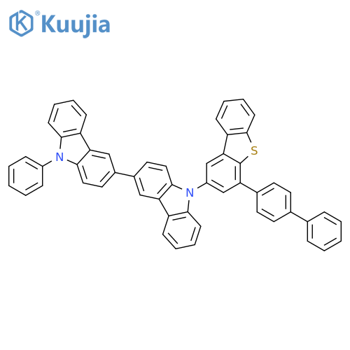 3,3'-Bi-9H-carbazole, 9-(4-[1,1'-biphenyl]-4-yl-2-dibenzothienyl)-9'-phenyl- structure