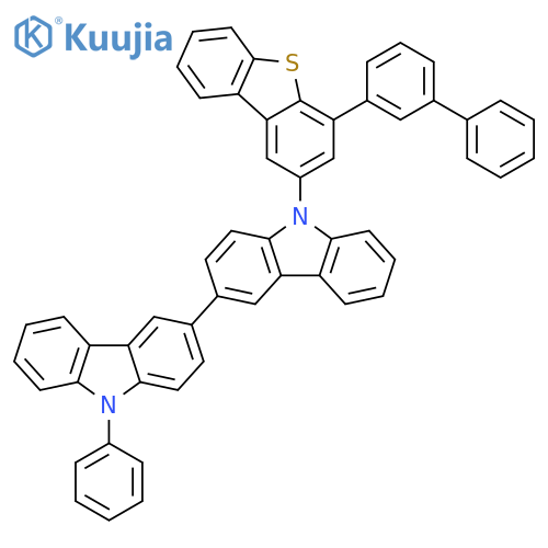 3,3'-Bi-9H-carbazole, 9-(4-[1,1'-biphenyl]-3-yl-2-dibenzothienyl)-9'-phenyl- structure