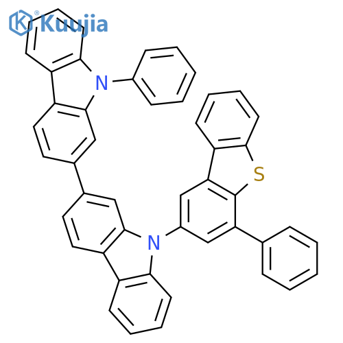 2,2'-Bi-9H-carbazole, 9-phenyl-9'-(4-phenyl-2-dibenzothienyl)- structure