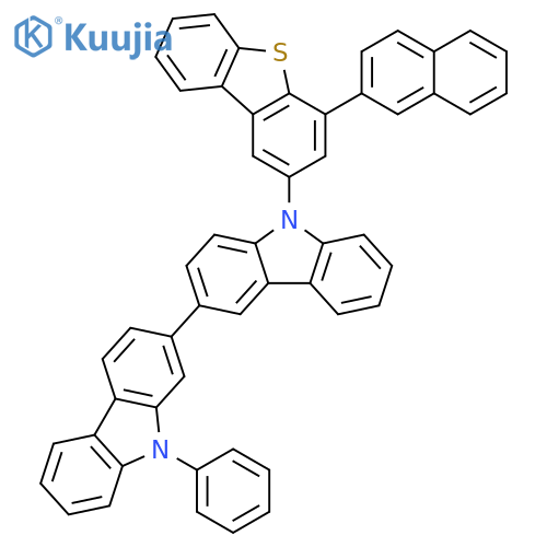 2,3'-Bi-9H-carbazole, 9'-[4-(2-naphthalenyl)-2-dibenzothienyl]-9-phenyl- structure
