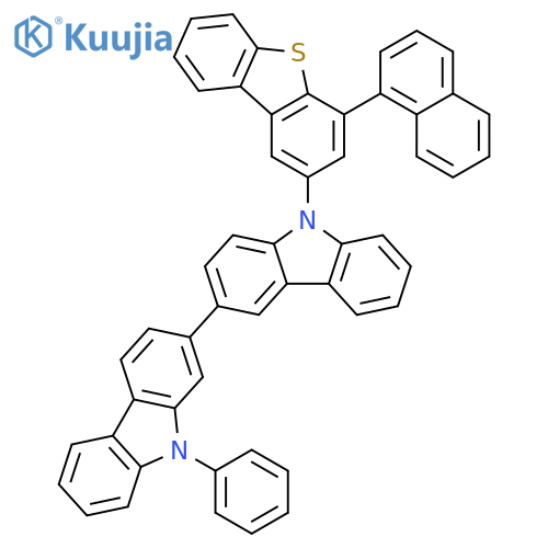2,3'-Bi-9H-carbazole, 9'-[4-(1-naphthalenyl)-2-dibenzothienyl]-9-phenyl- structure