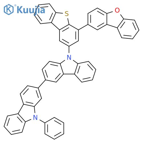 2,3'-Bi-9H-carbazole, 9'-[4-(2-dibenzofuranyl)-2-dibenzothienyl]-9-phenyl- structure