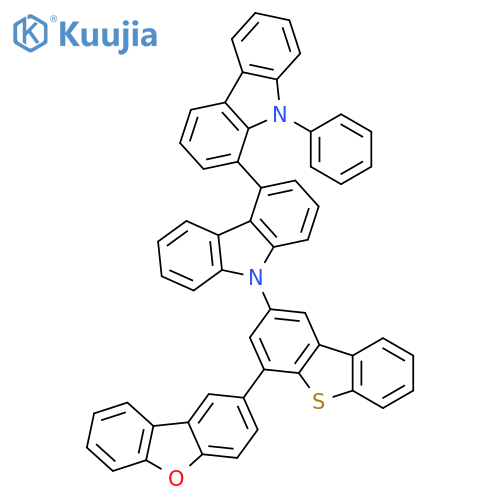 1,4'-Bi-9H-carbazole, 9'-[4-(2-dibenzofuranyl)-2-dibenzothienyl]-9-phenyl- structure
