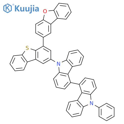 4,4'-Bi-9H-carbazole, 9-[4-(2-dibenzofuranyl)-2-dibenzothienyl]-9'-phenyl- structure