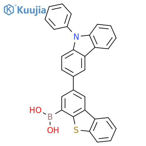 Boronic acid, B-[2-(9-phenyl-9H-carbazol-3-yl)-4-dibenzothienyl]- structure