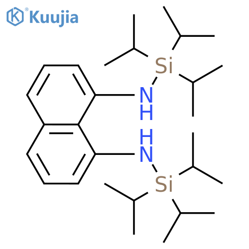 1,8-Naphthalenediamine, N,N'-bis[tris(1-methylethyl)silyl]- structure