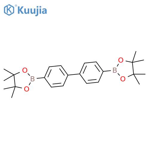4,4'-Bis(4,4,5,5-tetramethyl-1,3,2-dioxaborolan-2-yl)-1,1'-biphenyl structure