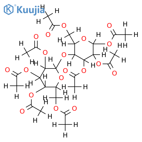 2',3',4',6'-tetra-O-acetyl-beta-D-glucopyranosyl-(1->4)-2,3,6-tri-O-acetyl-beta-D-glucopyranoside structure