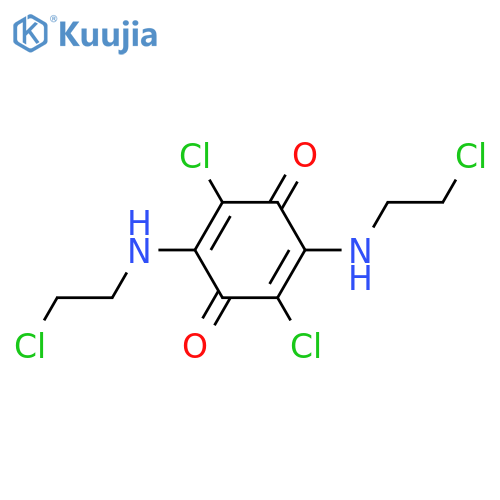 2,5-Cyclohexadiene-1,4-dione,2,5-dichloro-3,6-bis[(2-chloroethyl)amino]- structure