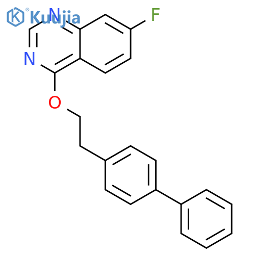 Quinazoline, 4-(2-[1,1'-biphenyl]-4-ylethoxy)-7-fluoro- structure