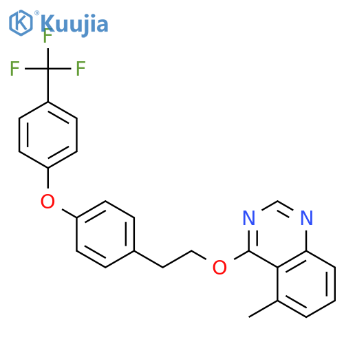 Quinazoline, 5-methyl-4-[2-[4-[4-(trifluoromethyl)phenoxy]phenyl]ethoxy]- structure