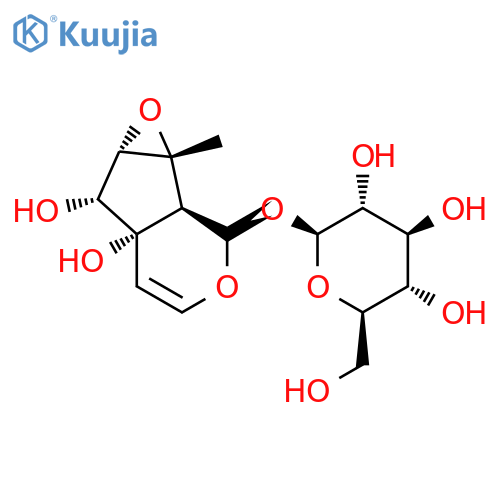 b-D-Glucopyranoside,(1aR,1bS,2S,5aS,6R,6aS)-1a,1b,2,5a,6,6a-hexahydro-5a,6-dihydroxy-1a-methyloxireno[4,5]cyclopenta[1,2-c]pyran-2-yl structure