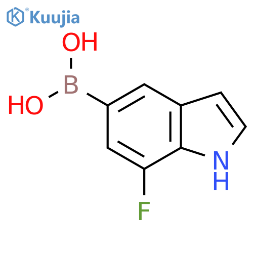 7-Fluoro-1H-indol-5-yl-5-boronic acid structure