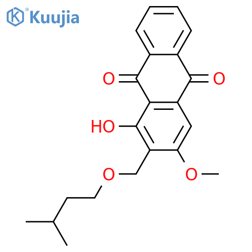 1,3-Dihydroxy-2-(hydroxymethyl)anthraquinone; 1'-O-(3-Methylbutyl), 3-Me ether structure