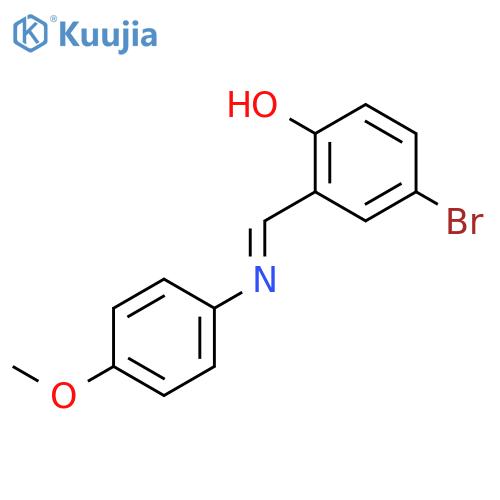 Phenol,4-bromo-2-[[(4-methoxyphenyl)imino]methyl]- structure
