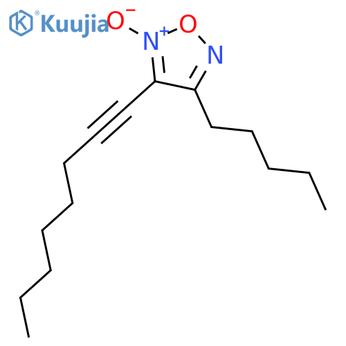 1,2,5-Oxadiazole, 3-(1-octyn-1-yl)-4-pentyl-, 2-oxide structure