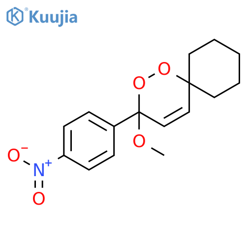 1,2-Dioxaspiro[5.5]undec-4-ene, 3-methoxy-3-(4-nitrophenyl)- structure