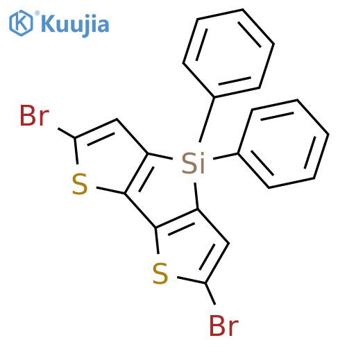 4H-Silolo[3,2-b:4,5-b']dithiophene, 2,6-dibromo-4,4-diphenyl- structure