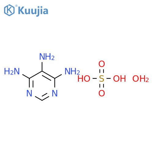 4,5,6-Triaminopyrimidine sulfate hydrate structure