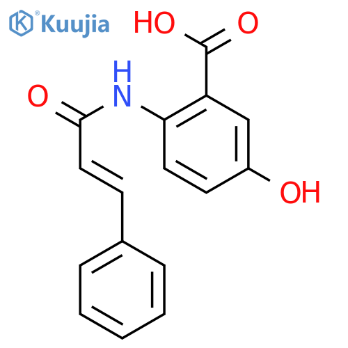 5-hydroxy-2-(3-phenylprop-2-enamido)benzoic acid structure
