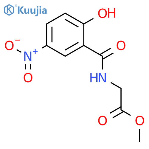 Glycine, N-(2-hydroxy-5-nitrobenzoyl)-, methyl ester structure