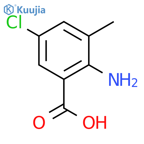 2-Amino-5-chloro-3-methylbenzoic acid structure