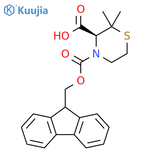 3,4-Thiomorpholinedicarboxylic acid, 2,2-dimethyl-, 4-(9H-fluoren-9-ylmethyl) ester, (3S)- structure
