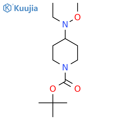 Tert-butyl 4-[ethyl(methoxy)amino]piperidine-1-carboxylate structure
