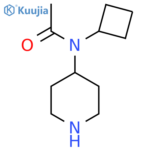 N-cyclobutyl-N-(piperidin-4-yl)acetamide structure