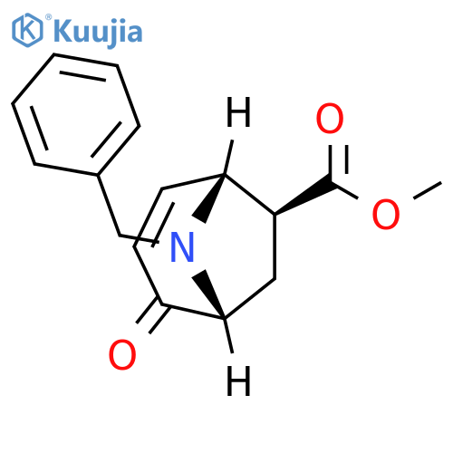 8-Azabicyclo[3.2.1]oct-3-ene-6-carboxylic acid,2-oxo-8-(phenylmethyl)-, methyl ester, (1R,5R,6S)-rel- structure