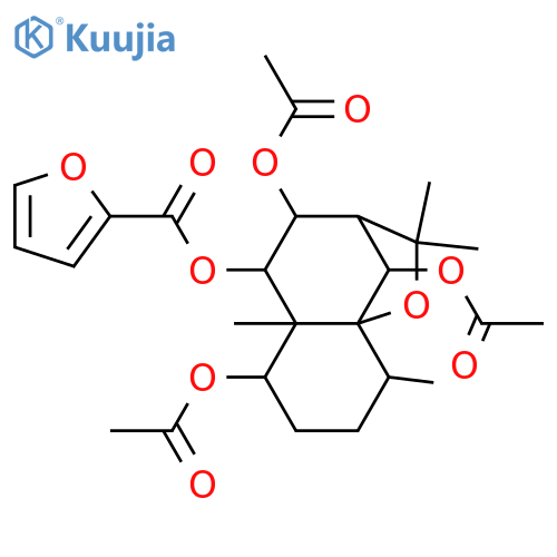 1,6,8,9-Tetrahydroxydihydro-β-agarofuran; (1α,6β,8α,9β)-form, 9-O-(2-Furancarbonyl), 1,6,8-tri-Ac structure