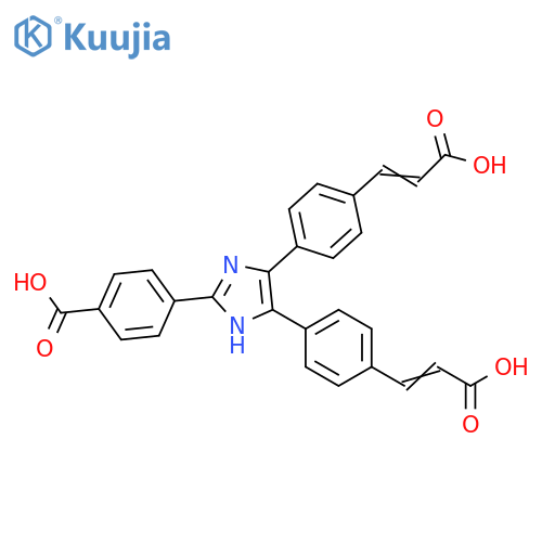 Benzoic acid, 4-[4,5-bis[4-(2-carboxyethenyl)phenyl]-1H-imidazol-2-yl]- structure