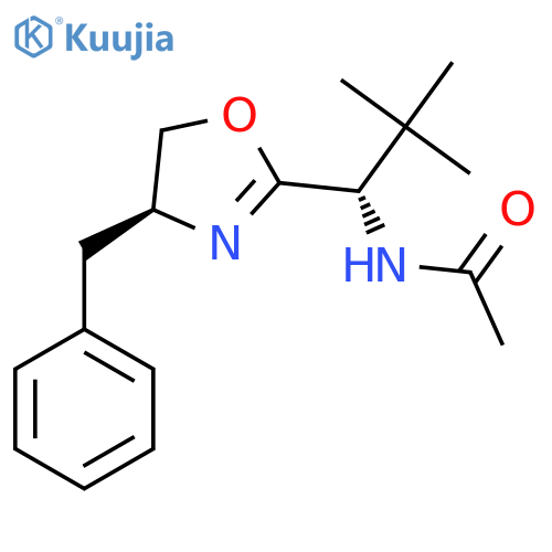 N-[(S)-1-[(S)-4-Benzyl-2-oxazoline-2-yl]-2,2-dimethylpropyl]acetamide structure