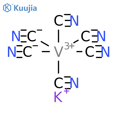 Vanadate(3-),hexakis(cyano-C)-, tripotassium, (OC-6-11)- (9CI) structure