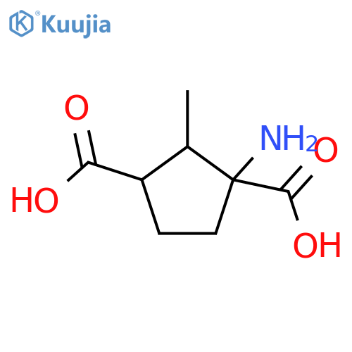 1,3-Cyclopentanedicarboxylicacid, 1-amino-2-methyl-, (1S,2R,3S)- structure