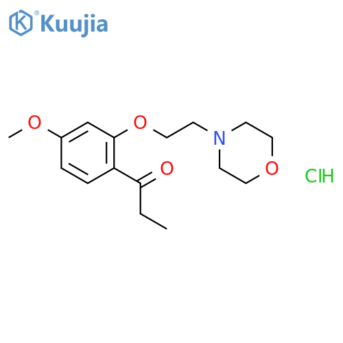 1-{4-methoxy-2-[2-(morpholin-4-yl)ethoxy]phenyl}propan-1-one hydrochloride (1:1) structure