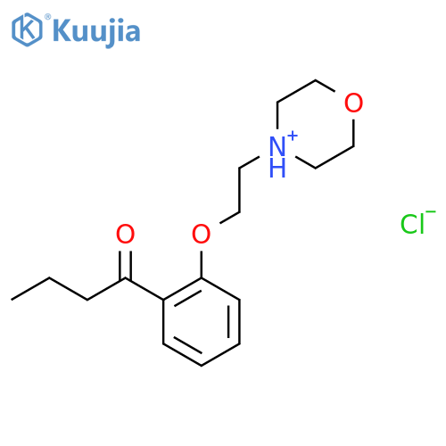 4-[2-(2-butanoylphenoxy)ethyl]morpholin-4-ium chloride structure