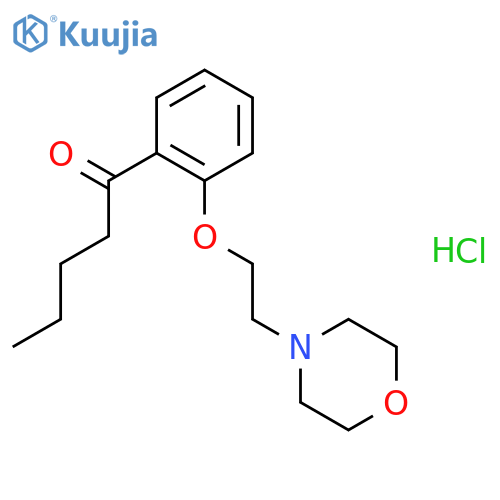 1-{2-[2-(morpholin-4-yl)ethoxy]phenyl}pentan-1-one hydrochloride (1:1) structure