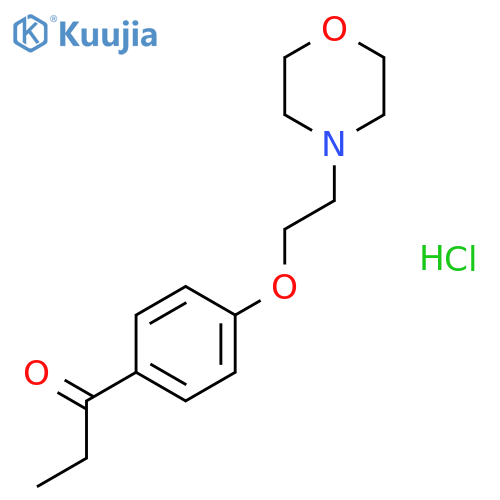 1-{4-[2-(morpholin-4-yl)ethoxy]phenyl}propan-1-one hydrochloride (1:1) structure