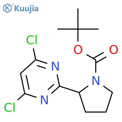tert-butyl 2-(4,6-dichloropyrimidin-2-yl)pyrrolidine-1-carboxylate structure